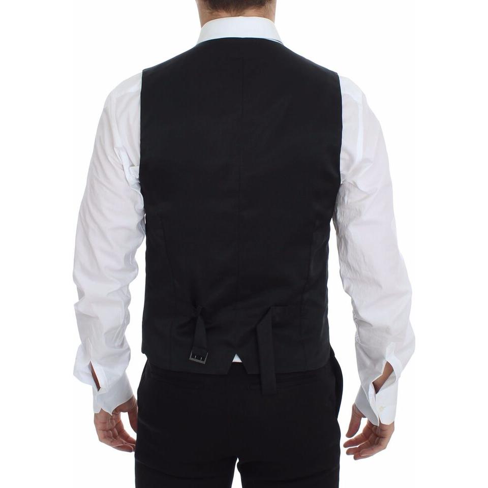 Dolce & Gabbana Gray Wool Stretch Dress Vest Jacket Blazer VES10061-1