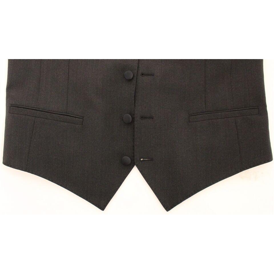 Dolce & Gabbana Gray Wool Stretch Dress Vest Jacket Blazer VES10061-1