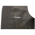 Dolce & Gabbana Elegant Black Wool Silk Dress Vest Dolce & Gabbana Dark Slate Gray