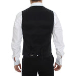 Dolce & Gabbana Elegant Black Wool Silk Dress Vest Dolce & Gabbana Black