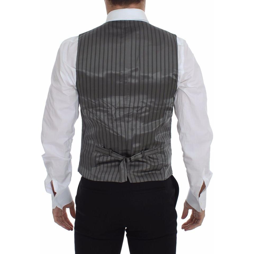 Dolce & Gabbana Gray Cotton Stretch Dress Vest Blazer VES10078-1