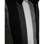 Dolce & Gabbana Black White Jumper Cardigan Polo Sweater TSH84650-46