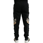 Dolce & Gabbana Black Cotton Slim Stretch Jogger Pants PAN74936-54