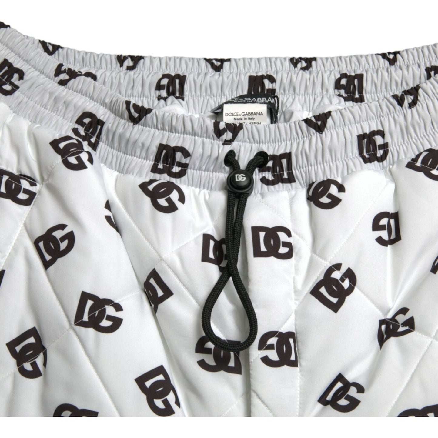 Dolce & Gabbana White Logo DG Print Men Jogger Sweatpants Pants PAN75079-52