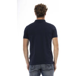 Baldinini Trend Blue Cotton Men Polo BA-23832-M-FBB-307