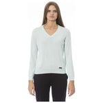 Baldinini Trend Light Blue Cashmere Women Sweater BA-23833-S