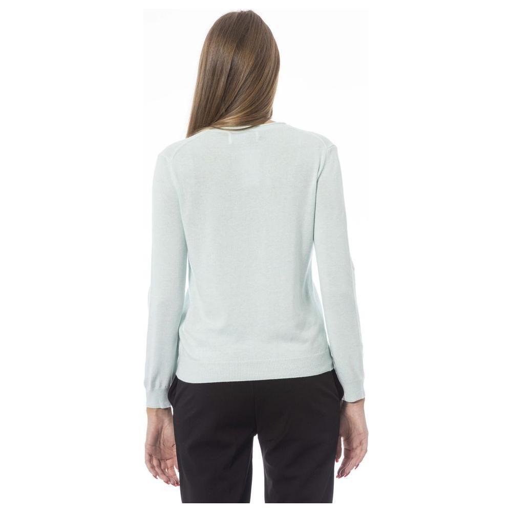 Baldinini Trend Light Blue Cashmere Women Sweater BA-23833-S