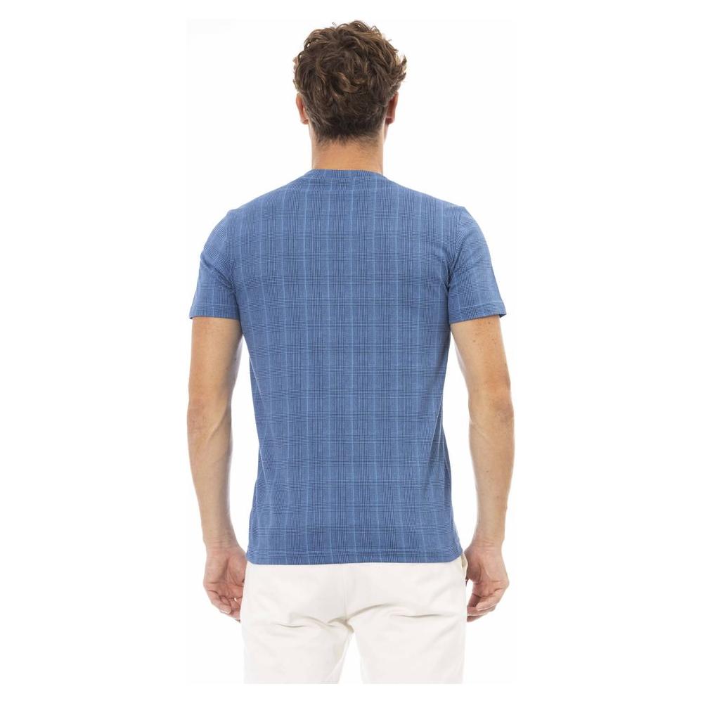 Baldinini Trend Blue Cotton Men T-Shirt BA-23709-XS