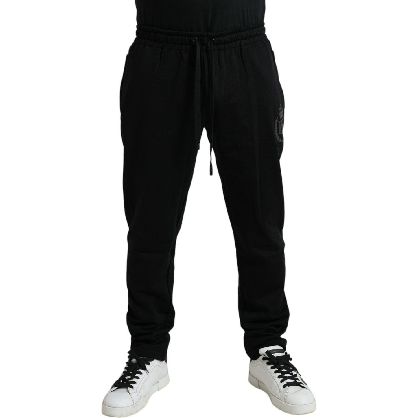 Dolce & Gabbana Black Cotton Logo Jogger Men Sweatpants Pants PAN75087-54