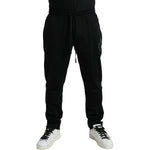 Dolce & Gabbana Black Cotton Logo Jogger Men Sweatpants Pants PAN75087-54