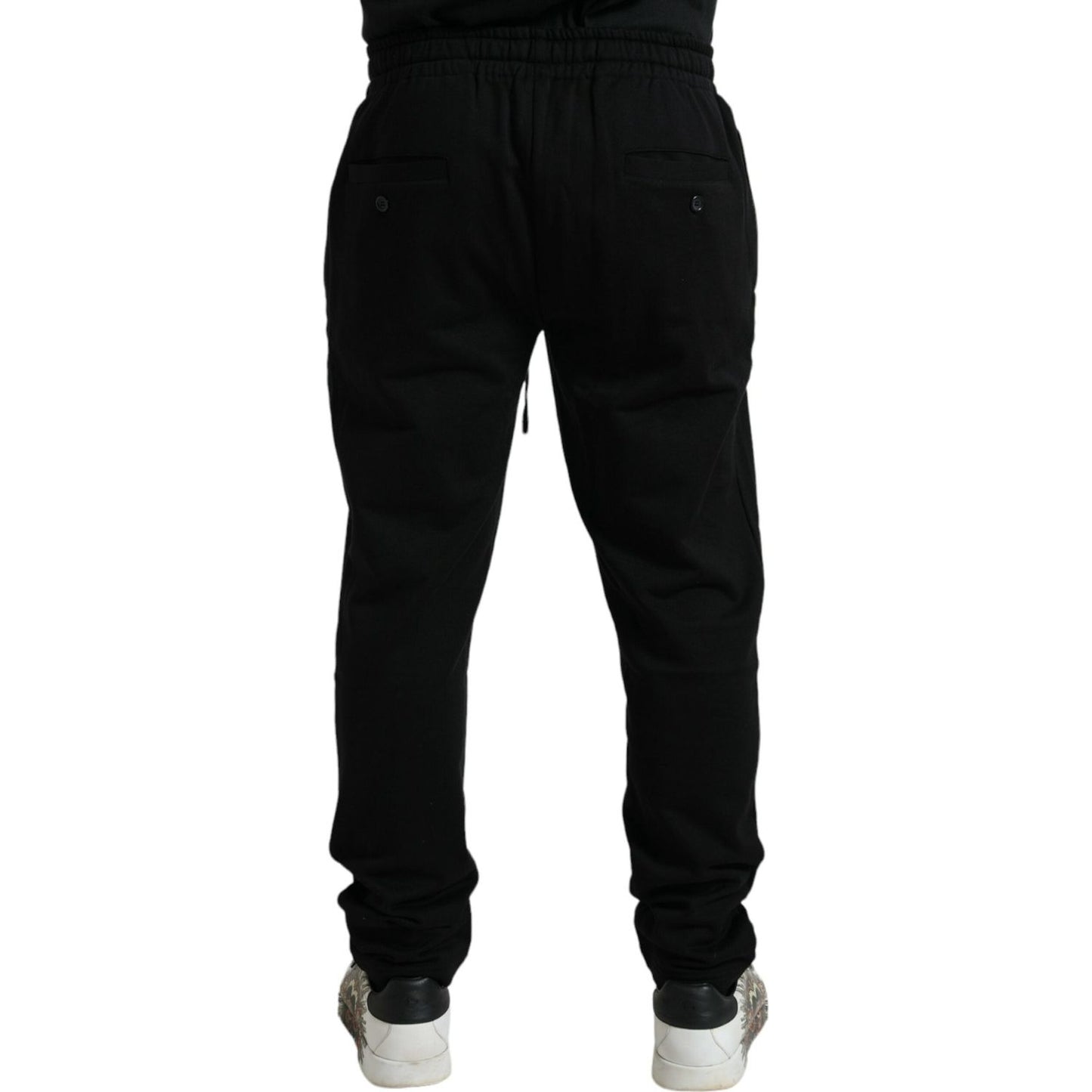 Dolce & Gabbana Black Cotton Logo Jogger Men Sweatpants Pants PAN75087-54