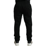 Dolce & Gabbana Black Cotton Logo Jogger Men Sweatpants Pants PAN75087-54