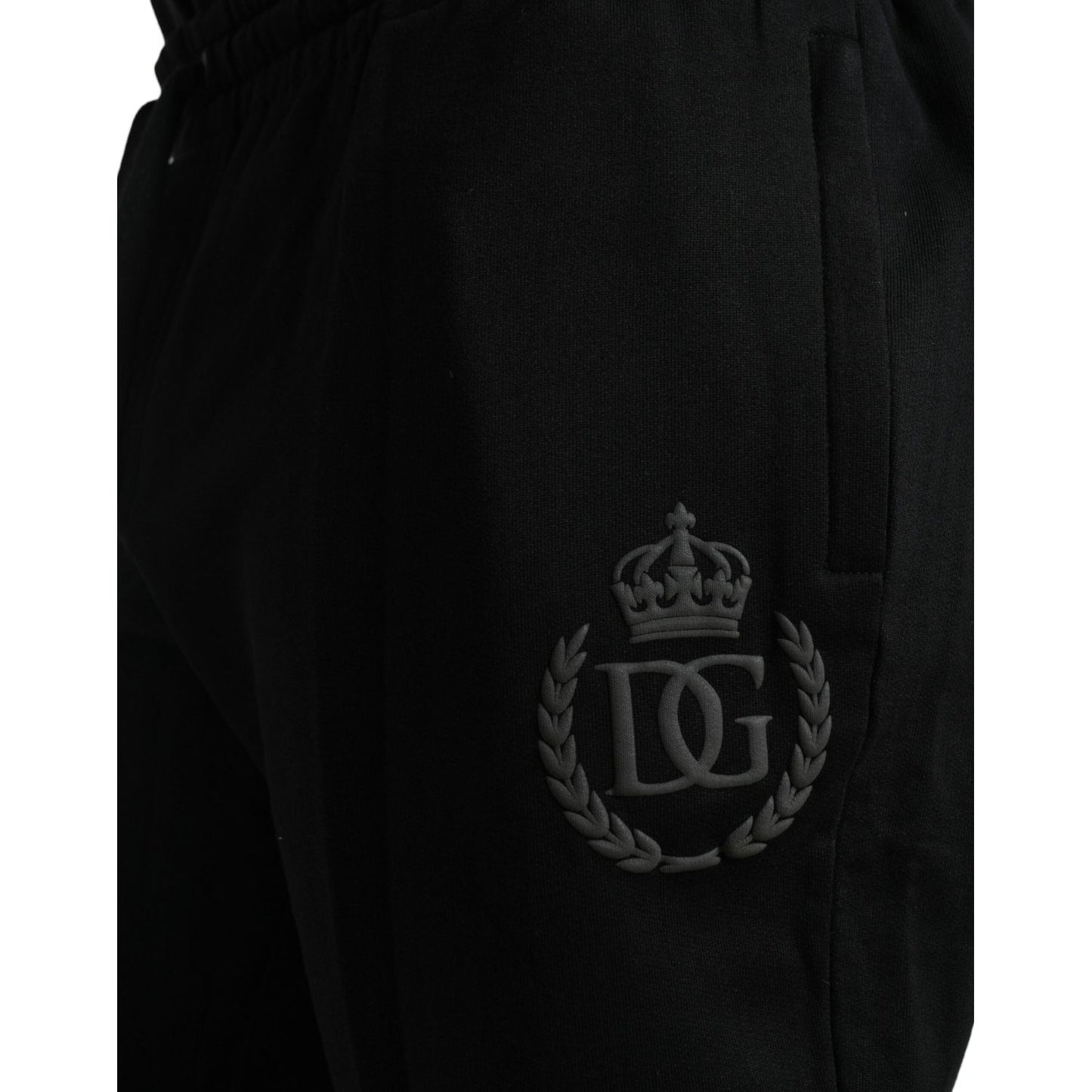 Dolce & Gabbana Black Cotton Logo Jogger Men Sweatpants Pants PAN75087-54