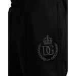 Dolce & Gabbana Black Cotton Logo Jogger Men Sweatpants Pants PAN75087-54