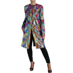 Dolce & Gabbana Multicolor Polyester Sequined Coat Jacket JKT3724-40