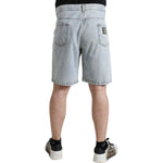 Dolce & Gabbana Multicolor Floral Print Denim Bermuda Shorts PAN74872-50