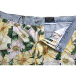 Dolce & Gabbana Multicolor Floral Print Denim Bermuda Shorts PAN74872-50