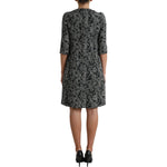 Dolce & Gabbana Black Chevron Polyester Shift Mini Dress DR28984-40