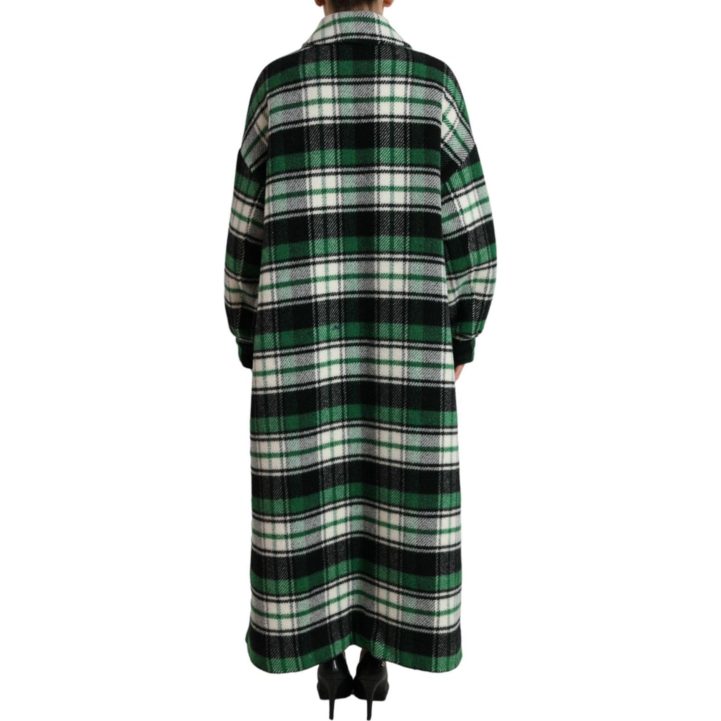 Dolce & Gabbana Green Plaid Long Sleeve Casual Coat Jacket JKT3692-40