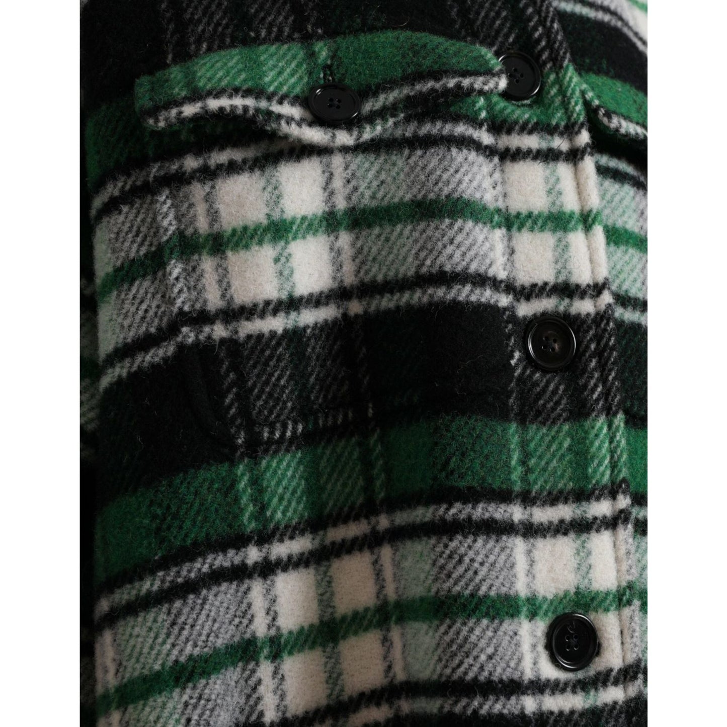 Dolce & Gabbana Green Plaid Long Sleeve Casual Coat Jacket JKT3692-40