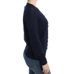 Costume National Dark blue V-neck wool sweater SIG12054-2