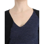 Costume National Black striped V-neck sweater SIG12050-2