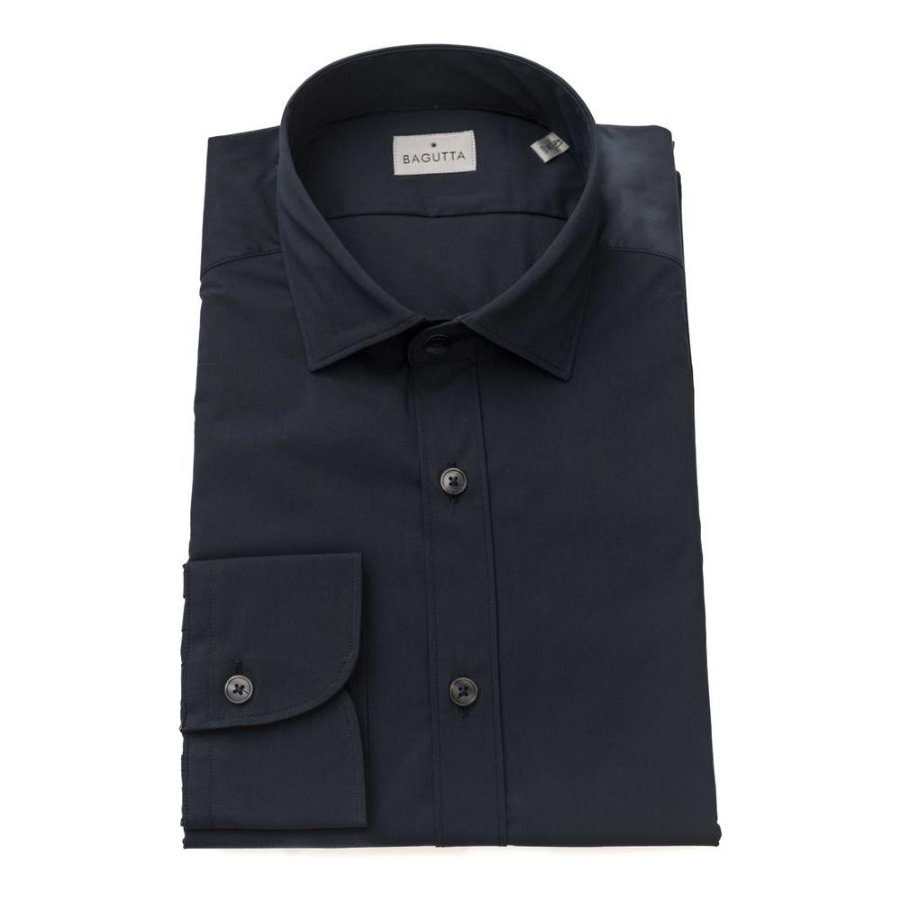 Bagutta Blue Cotton Men Shirt BA-23931-L