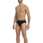 Cavalli Class Black Cotton Men's Brief Pair CA-23762-S