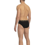Cavalli Class Black Cotton Men's Brief Pair CA-23762-S