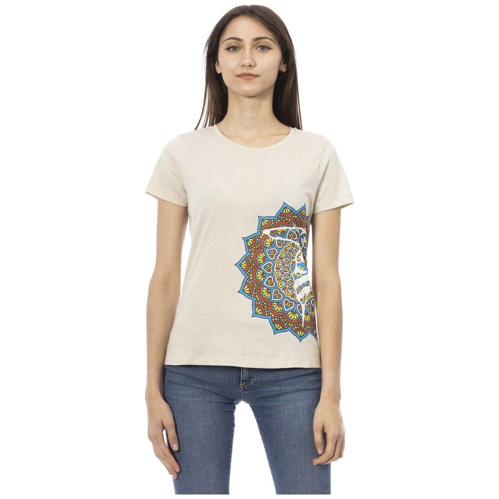 Trussardi Action Beige Cotton Women T-Shirt TR-23059-S