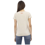 Trussardi Action Beige Cotton Women T-Shirt TR-23059-S