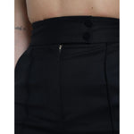 Dolce & Gabbana Black Wool High Waist Tapered Pants PAN74975-40