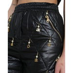 Dolce & Gabbana Black Embellished High Waist Hot Pants Shorts PAN74907-40