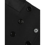 Dolce & Gabbana Black Wool Button High Waist Aline Mini Skirt SKI1942-40