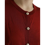 Dolce & Gabbana Multicolor Cardigan Color Block Silk Crewneck Sweater TSH84215-50