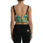 Dolce & Gabbana Multicolor Floral Sleeveless Cropped Top TSH84302-50