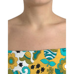 Dolce & Gabbana Multicolor Floral Sleeveless Cropped Top TSH84302-50