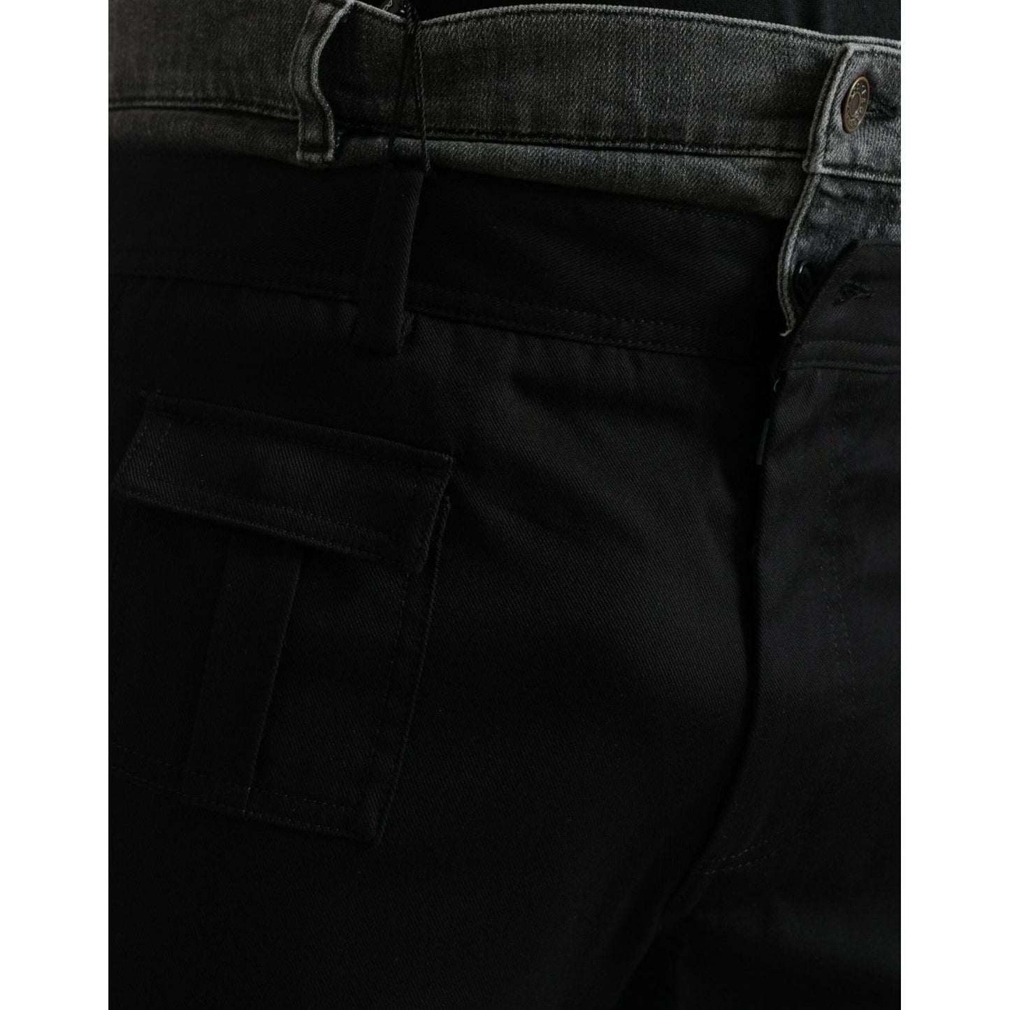 Dolce & Gabbana Black Gray Slim Cotton Denim Jeans Pants PAN74934-52