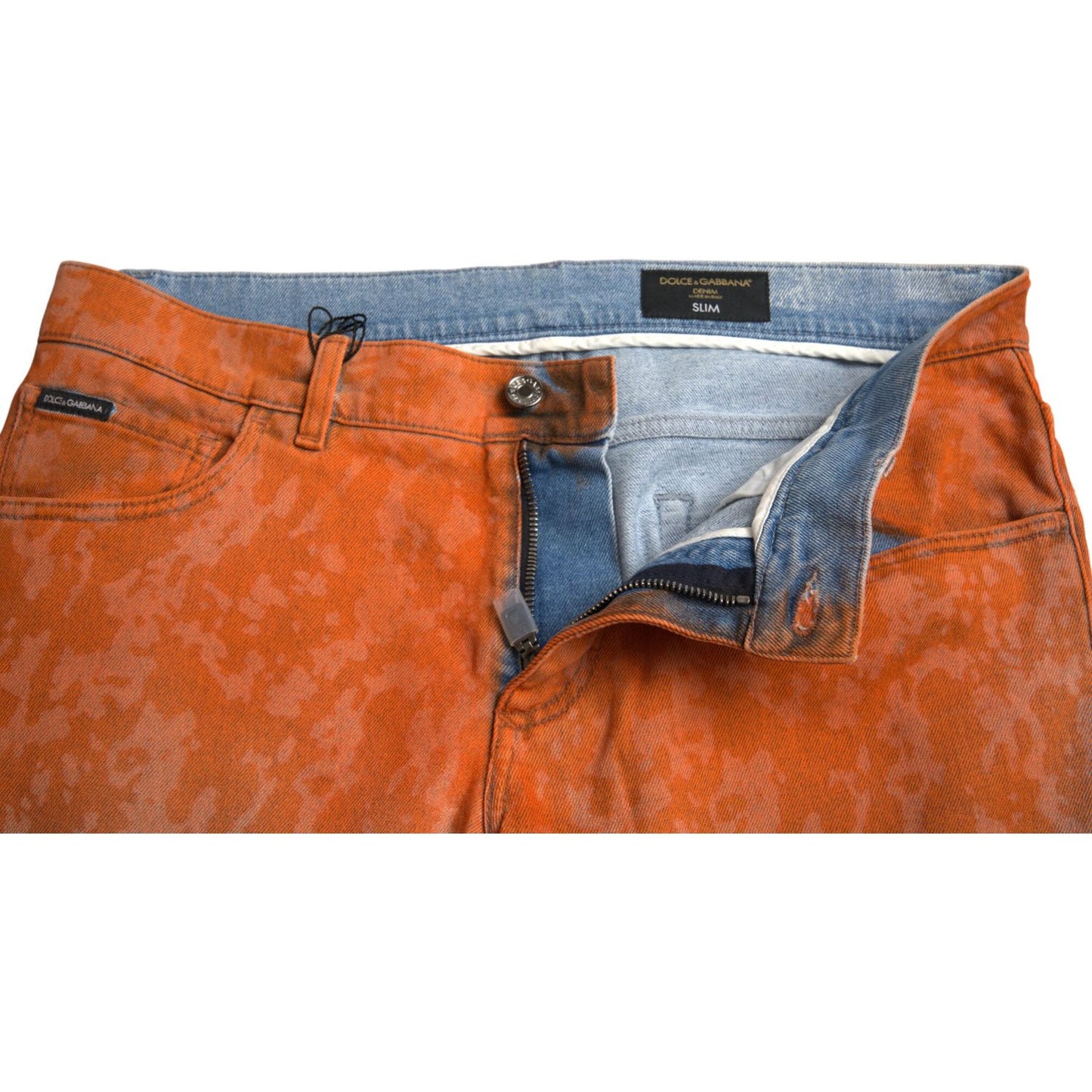 Dolce & Gabbana Multicolor Ombre Cotton Slim Fit Denim Jeans PAN75038-50