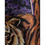 Dolce & Gabbana Multicolor Tiger Cotton Loose Denim Jeans PAN75040-44