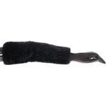 Dolce & Gabbana Black Beaver Fur Lambskin Leather Elbow Gloves MOM11432-1
