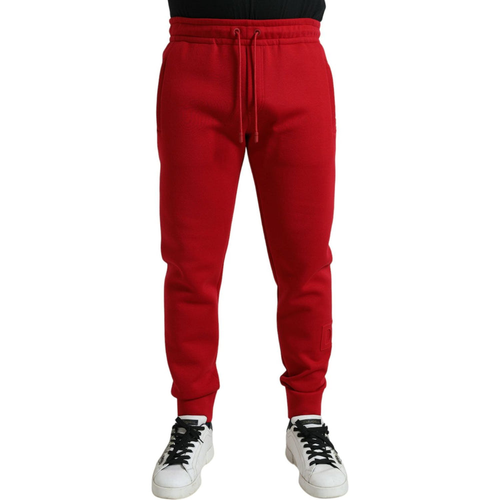 Dolce & Gabbana Red Cotton Blend Skinny Jogger Pants PAN75045-48