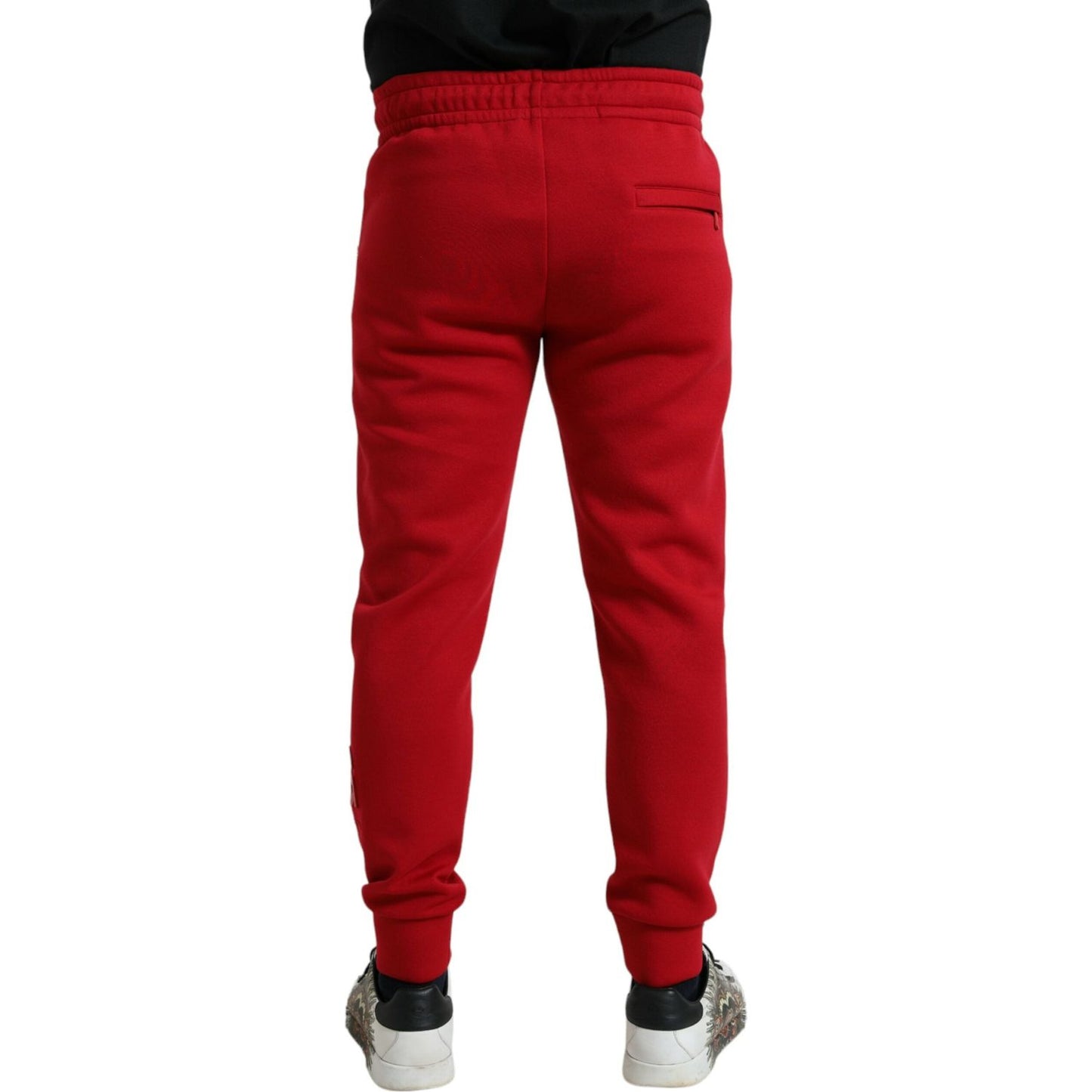 Dolce & Gabbana Red Cotton Blend Skinny Jogger Pants PAN75045-48