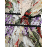 Dolce & Gabbana Beige Floral Sleeveless A-line Mini Dress DR281033-42