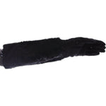 Dolce & Gabbana Black Lace Wool Lambskin Fur Elbow Gloves MOM11451-3