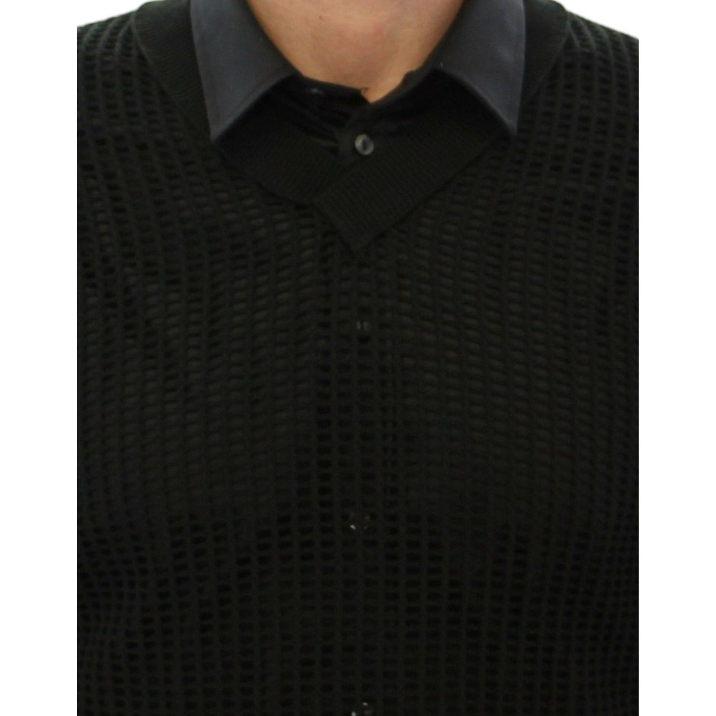 Dolce & Gabbana Dark Green Runway Netz Pullover Netted Sweater GTH10672-2
