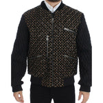 Dolce & Gabbana Elegant Black Sequined Designer Jacket Coats & Jackets Dolce & Gabbana Black
