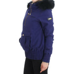 GF Ferre Blue Padded Jacket Hooded Short K-Way SIG11604-2