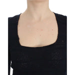 Ermanno Scervino Blue Knitted Wool Stretch Sweater Top SIG12582-2