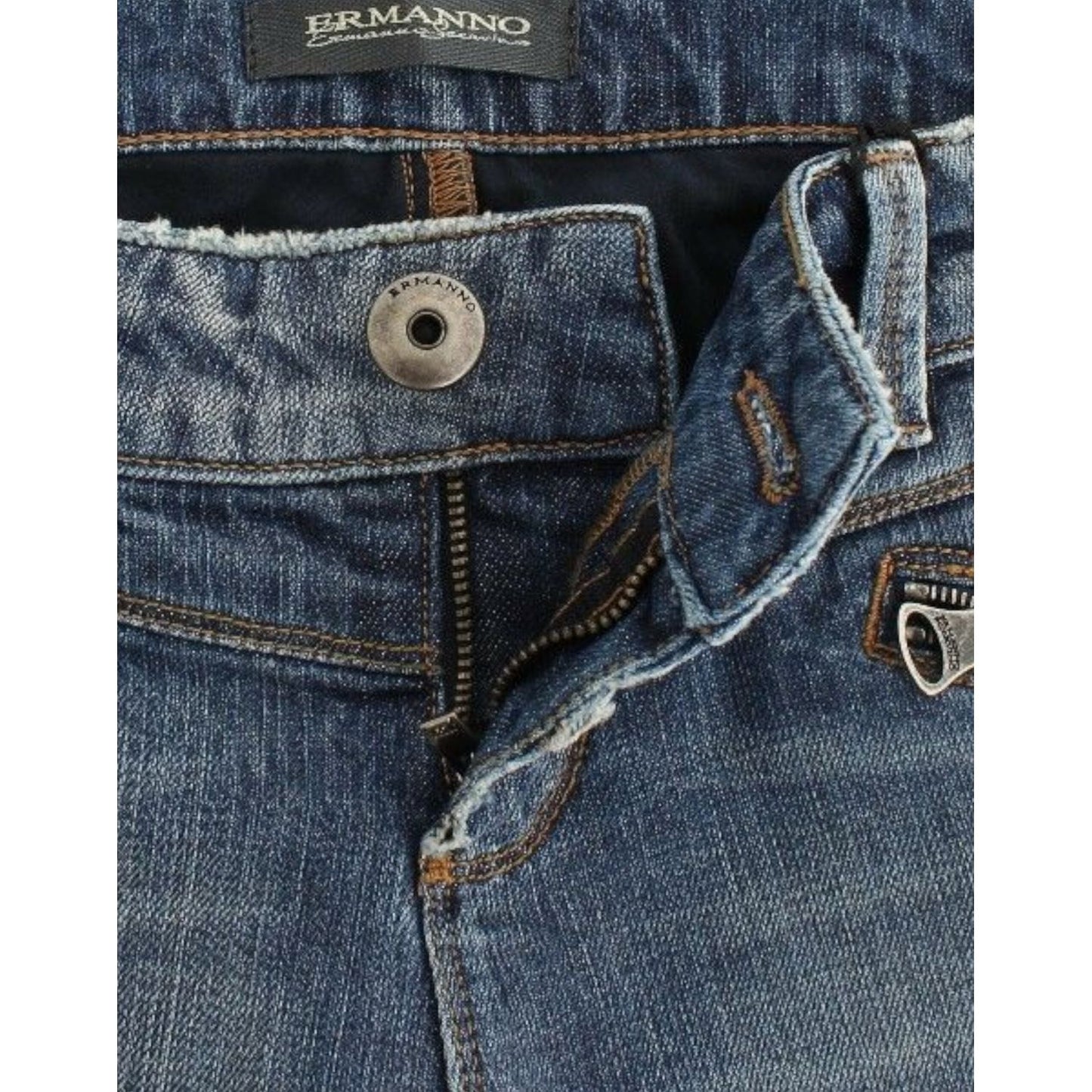 Ermanno Scervino Blue Slim Jeans Denim Pants Straight Stretch